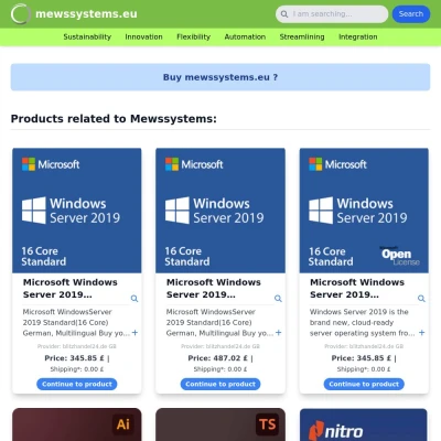 Screenshot mewssystems.eu