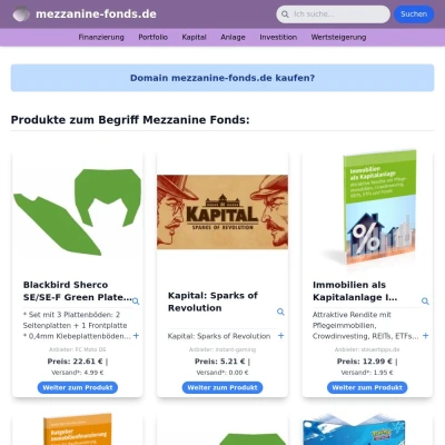 Screenshot mezzanine-fonds.de