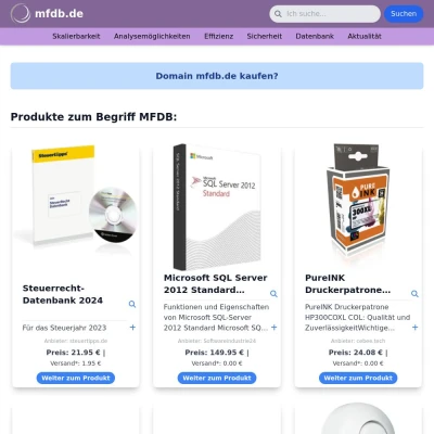 Screenshot mfdb.de