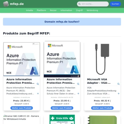 Screenshot mfep.de