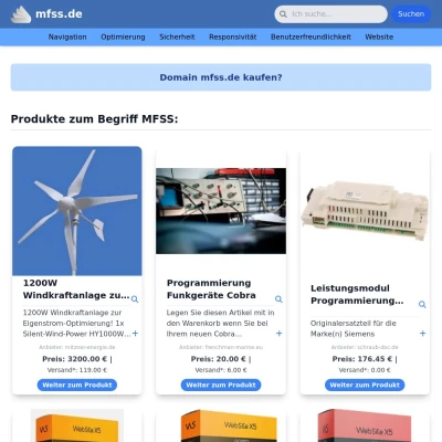 Screenshot mfss.de