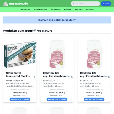 Screenshot mg-natur.de
