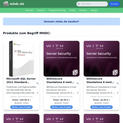Screenshot mhdc.de