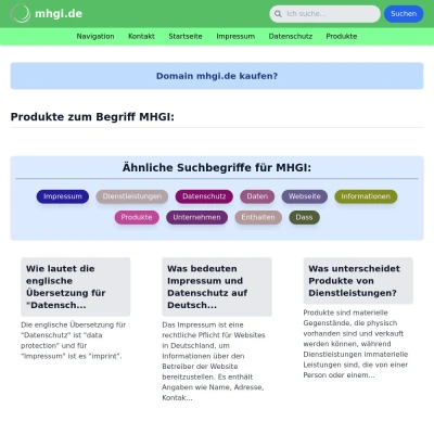 Screenshot mhgi.de