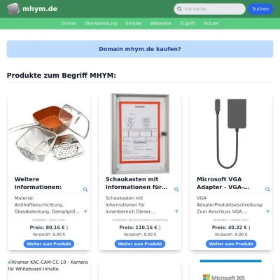 Screenshot mhym.de