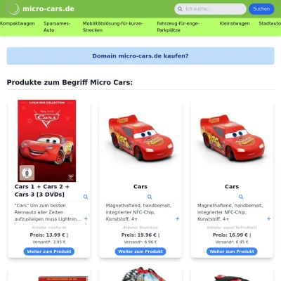 Screenshot micro-cars.de