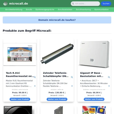 Screenshot microcall.de