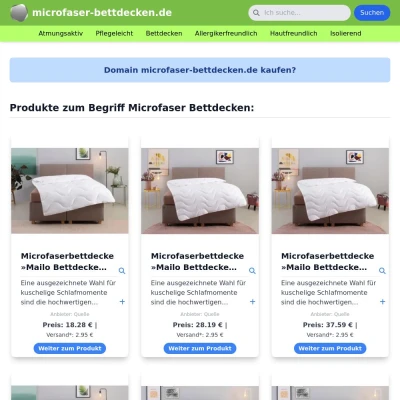 Screenshot microfaser-bettdecken.de