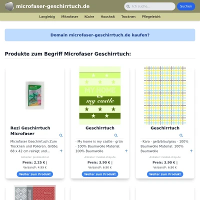 Screenshot microfaser-geschirrtuch.de