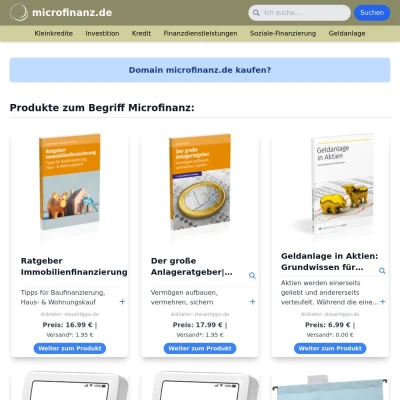 Screenshot microfinanz.de