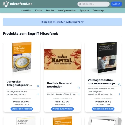 Screenshot microfund.de