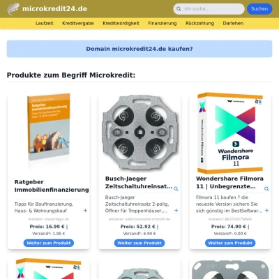 Screenshot microkredit24.de