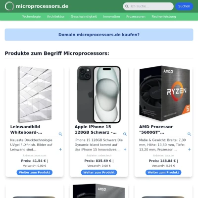 Screenshot microprocessors.de