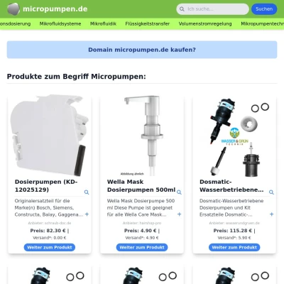 Screenshot micropumpen.de