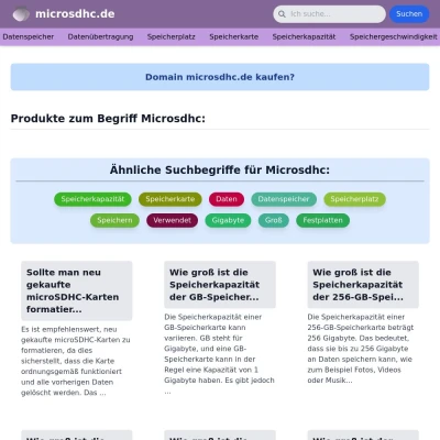 Screenshot microsdhc.de