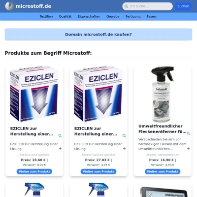 Screenshot microstoff.de