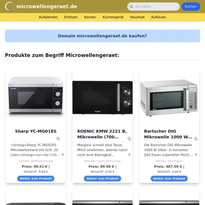 Screenshot microwellengeraet.de