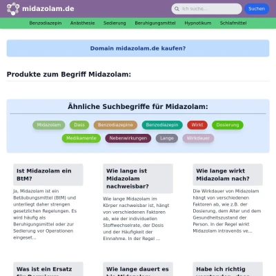 Screenshot midazolam.de