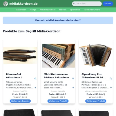 Screenshot midiakkordeon.de