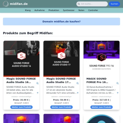 Screenshot midifan.de