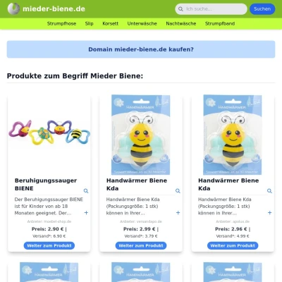 Screenshot mieder-biene.de