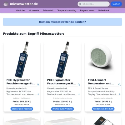 Screenshot mieseswetter.de