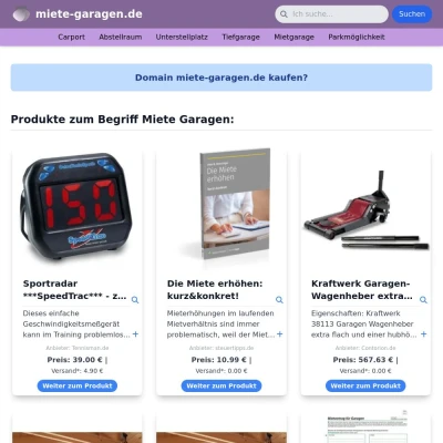 Screenshot miete-garagen.de