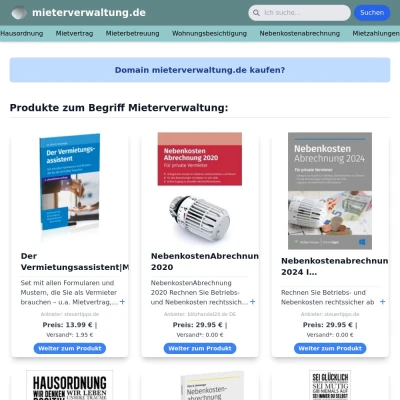 Screenshot mieterverwaltung.de