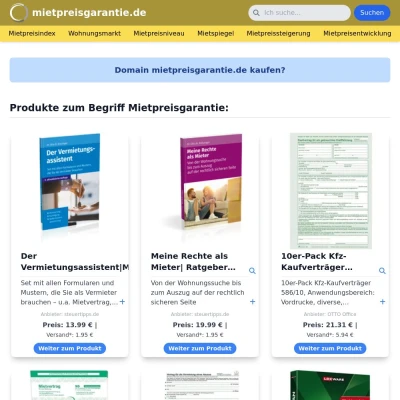 Screenshot mietpreisgarantie.de