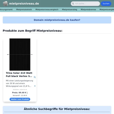 Screenshot mietpreisniveau.de