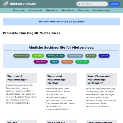 Screenshot mietservices.de