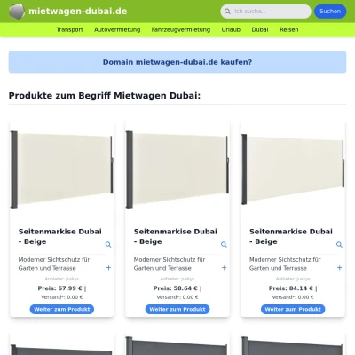 Screenshot mietwagen-dubai.de