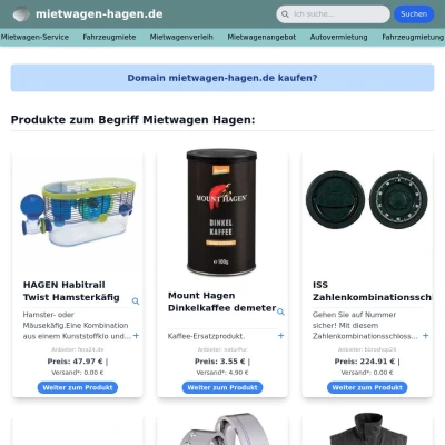 Screenshot mietwagen-hagen.de