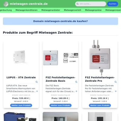 Screenshot mietwagen-zentrale.de