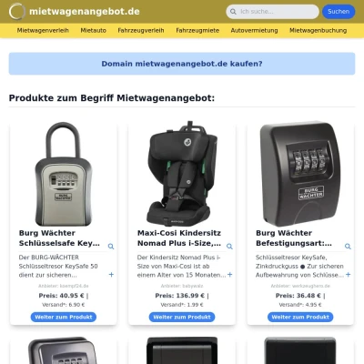 Screenshot mietwagenangebot.de