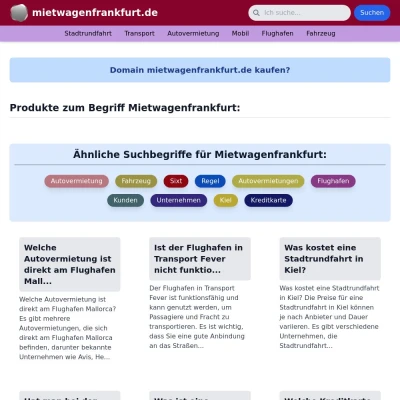 Screenshot mietwagenfrankfurt.de