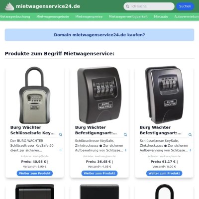 Screenshot mietwagenservice24.de