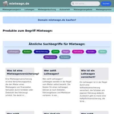 Screenshot mietwagn.de