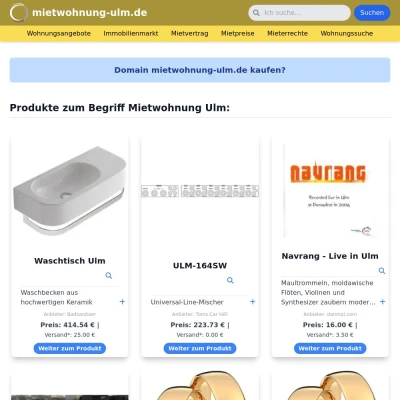 Screenshot mietwohnung-ulm.de
