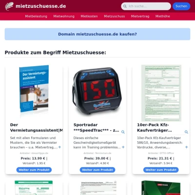 Screenshot mietzuschuesse.de