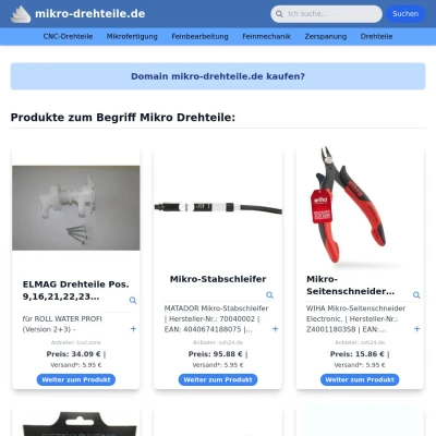 Screenshot mikro-drehteile.de