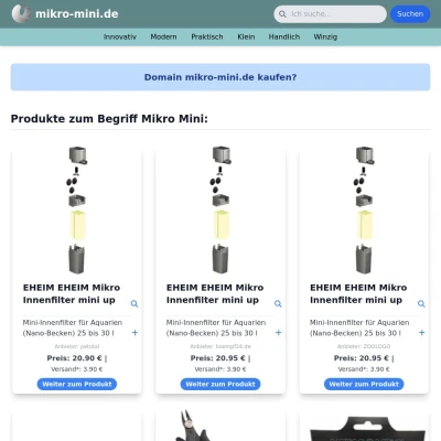 Screenshot mikro-mini.de