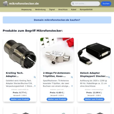 Screenshot mikrofonstecker.de