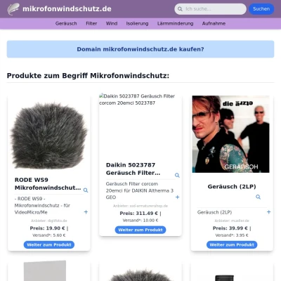 Screenshot mikrofonwindschutz.de