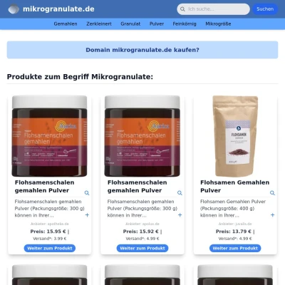 Screenshot mikrogranulate.de