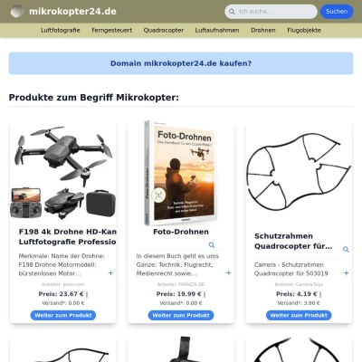 Screenshot mikrokopter24.de