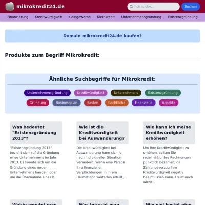 Screenshot mikrokredit24.de