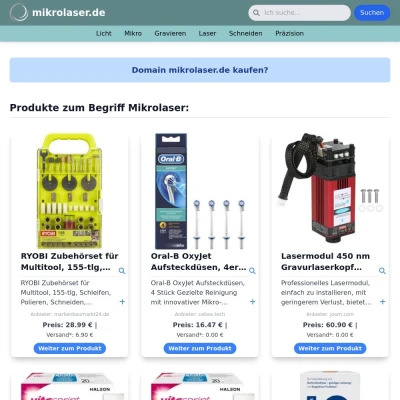 Screenshot mikrolaser.de