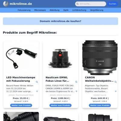 Screenshot mikrolinse.de