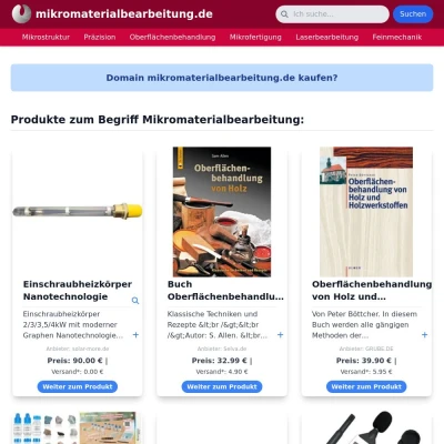 Screenshot mikromaterialbearbeitung.de